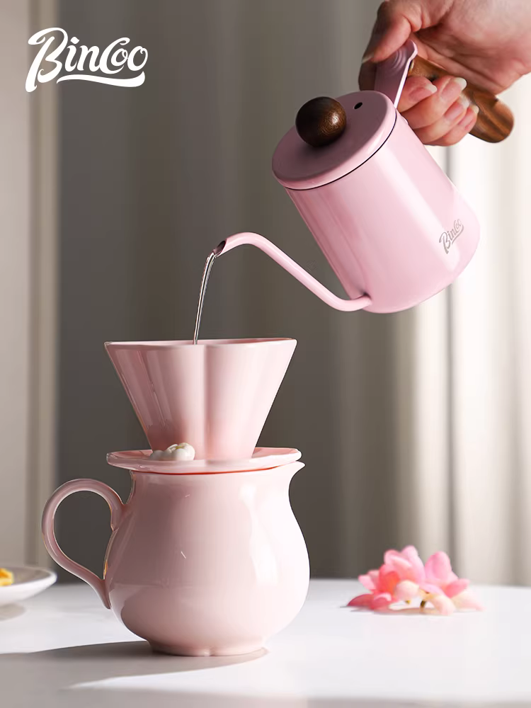 Bộ dụng cụ pha cà phê thủ công Bincoo, ấm pha cà phê chia sẻ, bộ lọc gốm sứ thủ công cao cấp, dùng cho gia đình