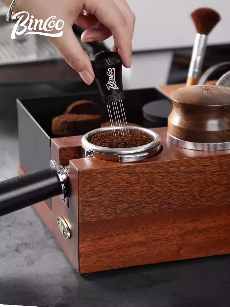 Bộ dụng cụ ép cà phê Bincoo, máy pha cà phê Espresso, bộ dụng cụ phân phối cà phê 51/58mm, bộ ba món