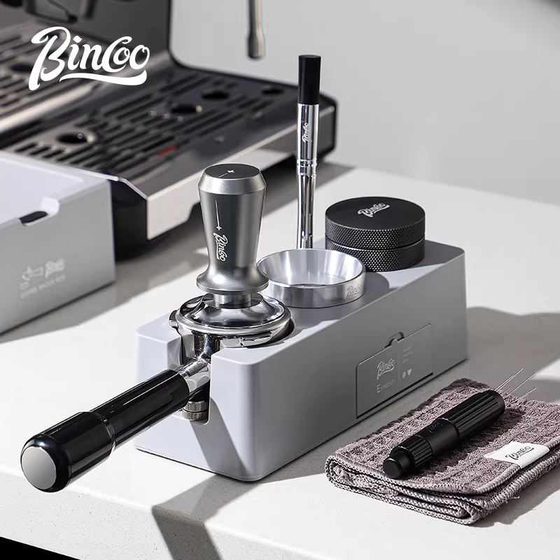 Bộ dụng cụ đầm cà phê Bincoo, bộ phân phối bột, bộ ba dụng cụ đầm cà phê, giá đỡ máy pha cà phê 51/58mm