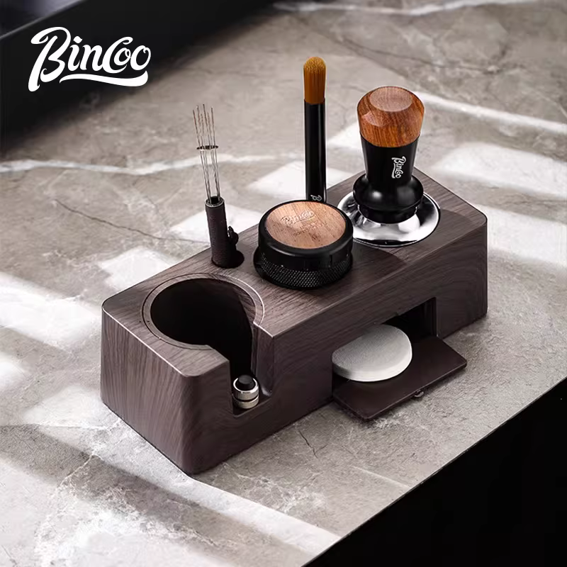 Bộ dụng cụ nén cà phê Bincoo ba món với đế, bộ dụng cụ nén cà phê, dụng cụ phân phối cà phê, dùng được cho máy pha cà phê 51/58mm