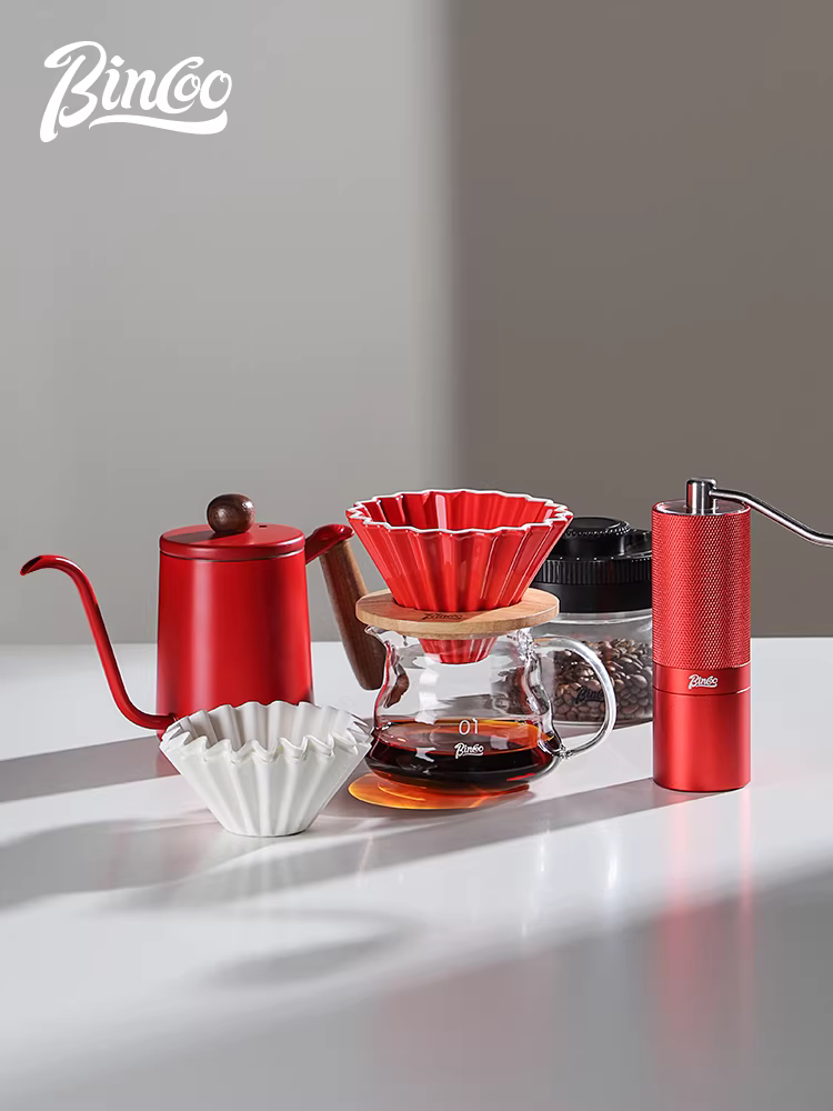 Bộ ấm pha cà phê thủ công Bincoo Lion Dance, hộp quà tặng phong cách dân tộc, bộ lọc ấm pha cà phê thủ công, ấm chia sẻ, quà tặng sinh nhật