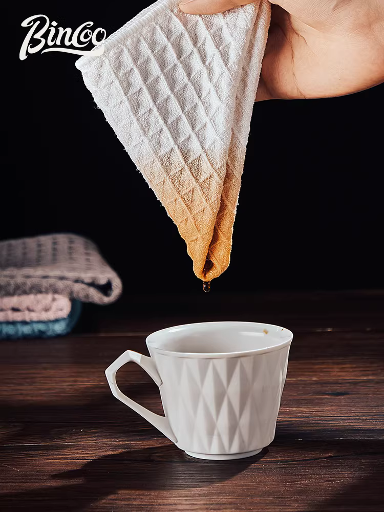 Khăn lau quán cà phê Bincoo, khăn lau chuyên dụng cho barista, thấm hút để lau chùi quán trà sữa, nhà bếp, vệ sinh lưới bánh quế.