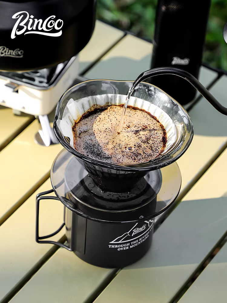 Bộ ấm pha cà phê thủ công ngoài trời Bincoo, bộ lọc cà phê gia dụng, ấm chia sẻ, bộ dụng cụ đầy đủ, thiết bị cắm trại