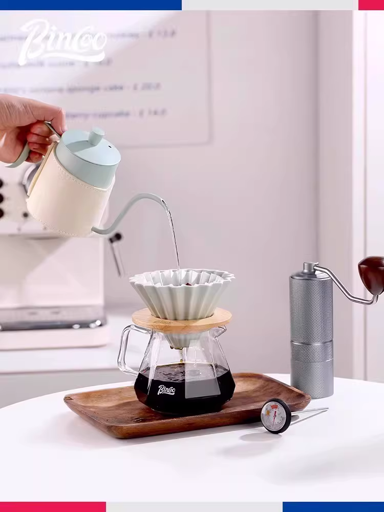 Bộ ấm pha cà phê thủ công Bincoo, máy xay cà phê cầm tay, ấm chia sẻ tại nhà, cốc lọc, máy xay nhỏ, cốc đựng trứng