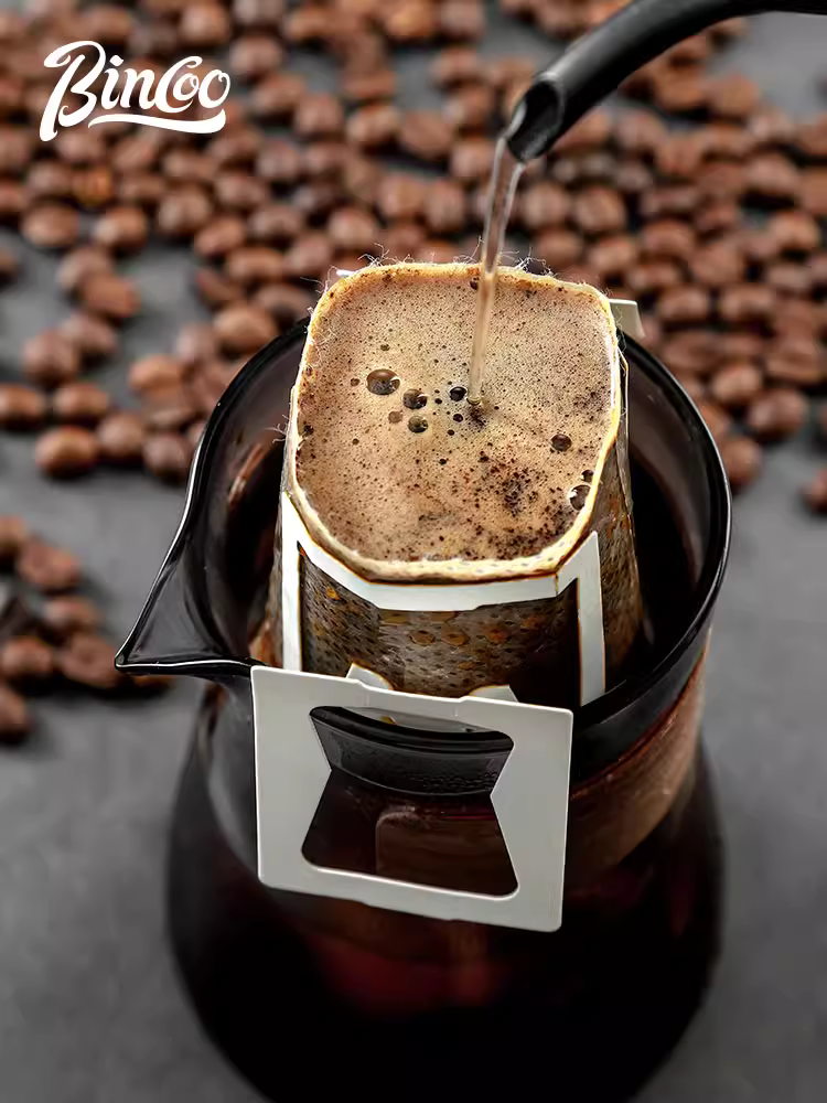 Bộ pha cà phê thủ công Bincoo, gồm bình pha cà phê, tách pha cà phê treo tai, bình pha cà phê lạnh, tách nếm thử.