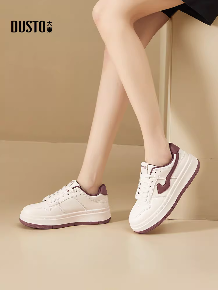 Giày thể thao đế xuồng nữ, mẫu mới hot mùa thu đông 2025, giày đa năng, phong cách thường ngày, đế mềm.