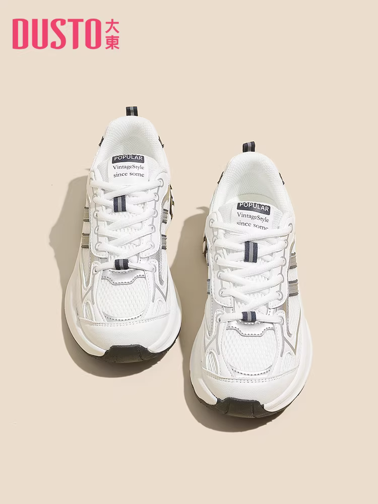 Giày thể thao nữ đế dày Dadong 2025 mới thu đông, lưới thoáng khí, giày chạy bộ nữ, giảm sốc, nhẹ