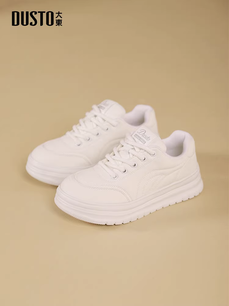 Giày thể thao đế dày màu trắng Dadong dành cho nữ, mẫu giày nữ mùa thu đông 2025 mới thịnh hành, giày lười, giày thể thao thường ngày.