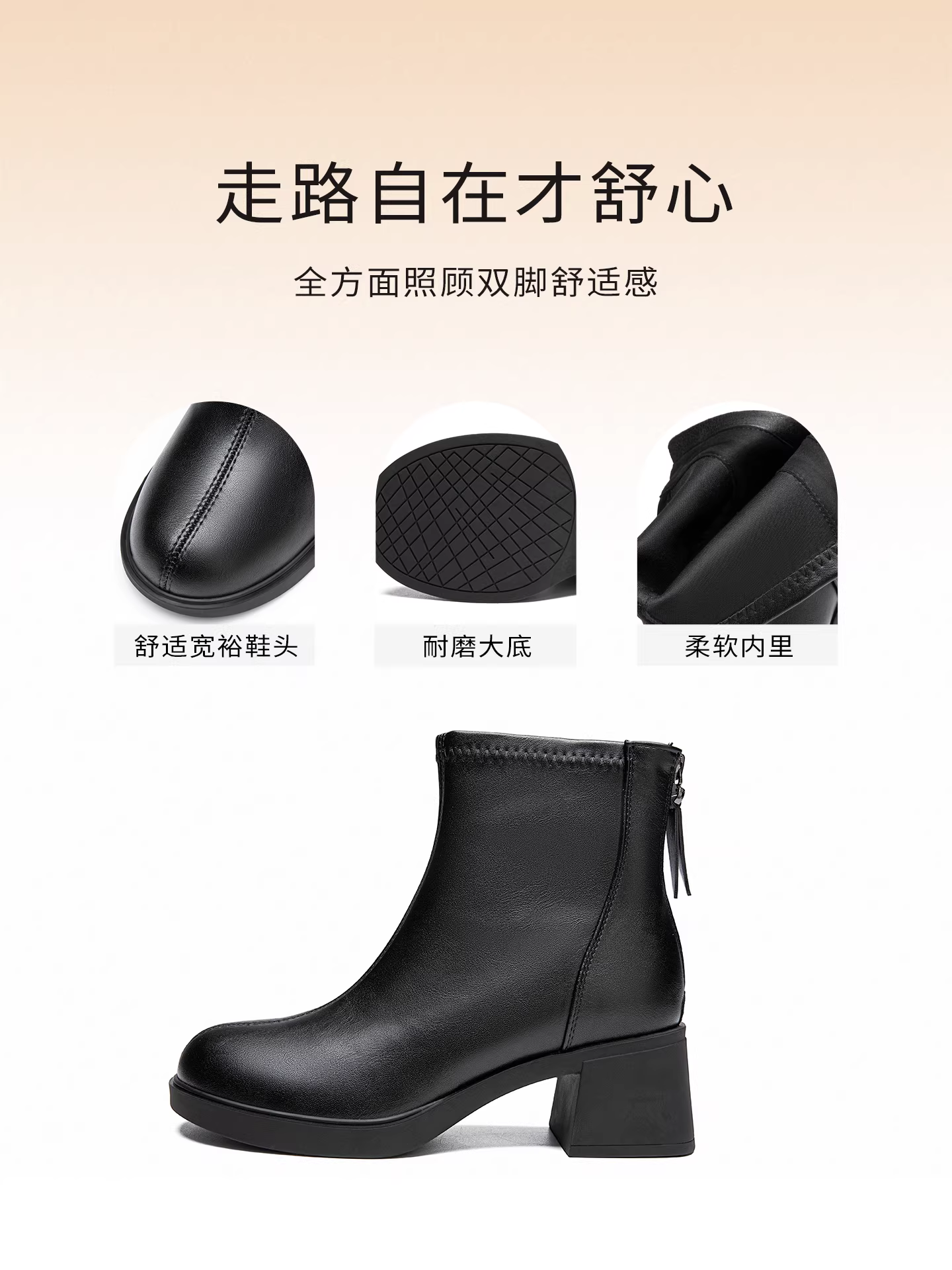 Giày bốt cao gót ngắn Dadong dành cho nữ 2025, mẫu mới thu đông, gót dày, kiểu Pháp, phối chân váy, màu trắng, kiểu Martin.