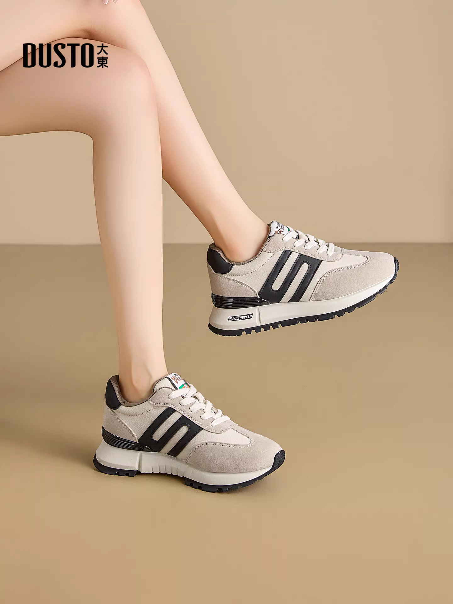 Giày Dadong siêu hot phong cách Forrest Gump dành cho nữ, mẫu mới 2025, kiểu dáng thu đông, đế dày, tăng chiều cao, giày thể thao thường ngày, giày bố.