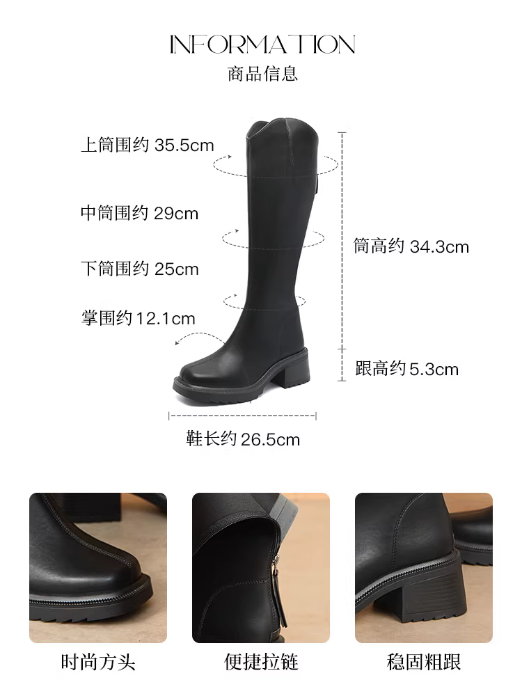 Giày bốt Dadong Maillard nữ, kiểu mới thu đông 2025, màu nâu đế dày, bốt cao cổ dành cho nữ dáng nhỏ nhắn.