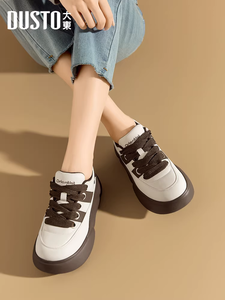 Giày lười nữ đế dày 2025 mẫu mới hot thu đông, giày tăng chiều cao, đa năng, giày thể thao thường ngày