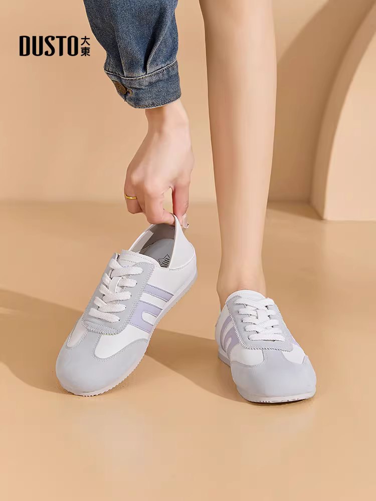 Giày nữ Dadong Dexun 2025, giày mùa thu đông mới, giày thể thao nữ, giày đa năng màu trắng