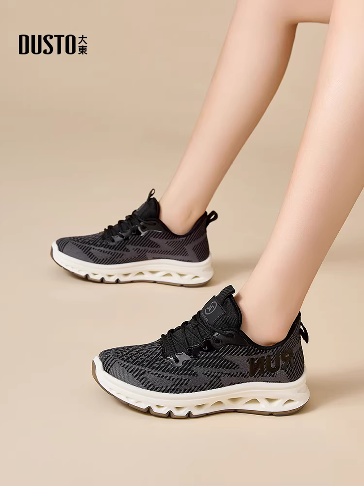 Giày thể thao đế dày Dadong dành cho nữ 2025 mới mùa thu đông giày thường nhẹ nhàng chống sốc giày chạy bộ lưới thoáng khí giày nữ