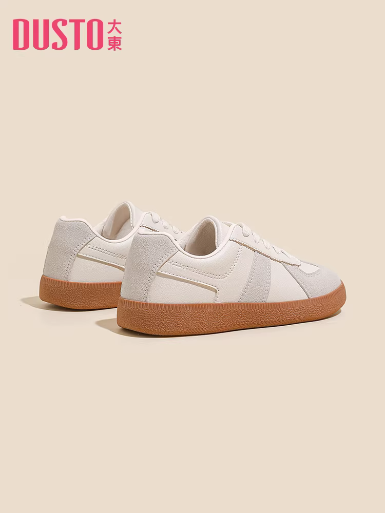 Giày thể thao retro Dadong dành cho nữ, mẫu mới thu đông 2025, giày nữ mũi tròn đế dày màu trắng, giày thể thao thường ngày phong cách Forrest Gump