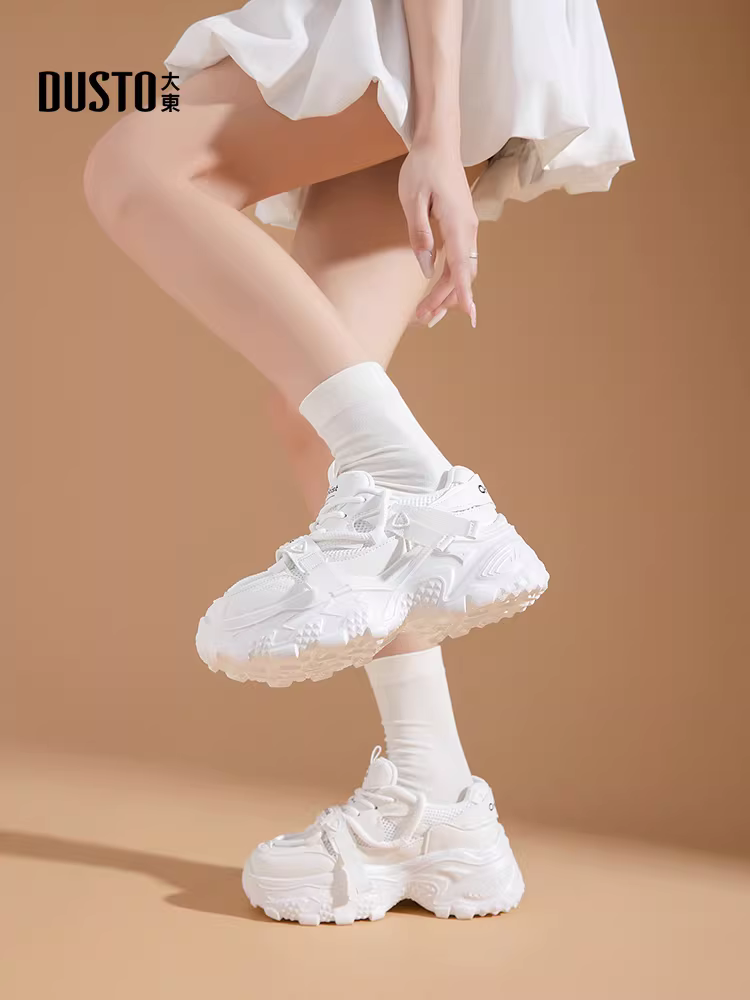 Giày thể thao nữ đế dày kiểu bố mùa thu đông 2025, giày lưới thoáng khí, giày thể thao nữ đế mỏng, phong cách thường ngày