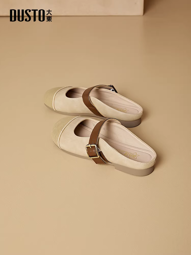 Dép nữ mùa hè kiểu lười, đế mềm, mũi kín, kiểu mới 2025, sandal đế thấp mùa hè.