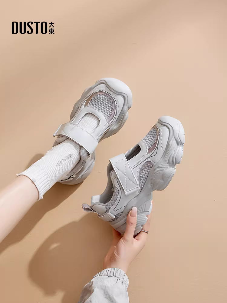Giày nữ Dadong Mary Jane 2025 mẫu mới mùa thu, giày đế dày lưới thoáng khí, giày thể thao nữ đa năng kiểu dad shoes