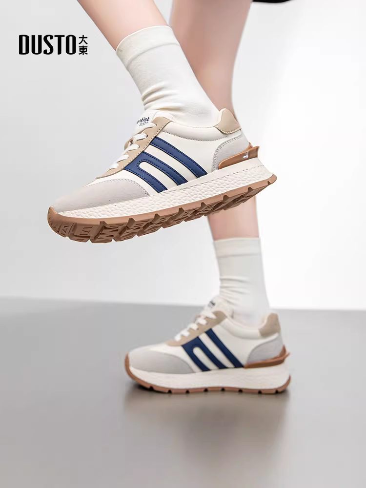 Giày Dadong đế dày De Xun Agan dành cho nữ, giày nữ tăng chiều cao mùa thu đông mới năm 2025, giày thể thao đế mềm dành cho nữ.