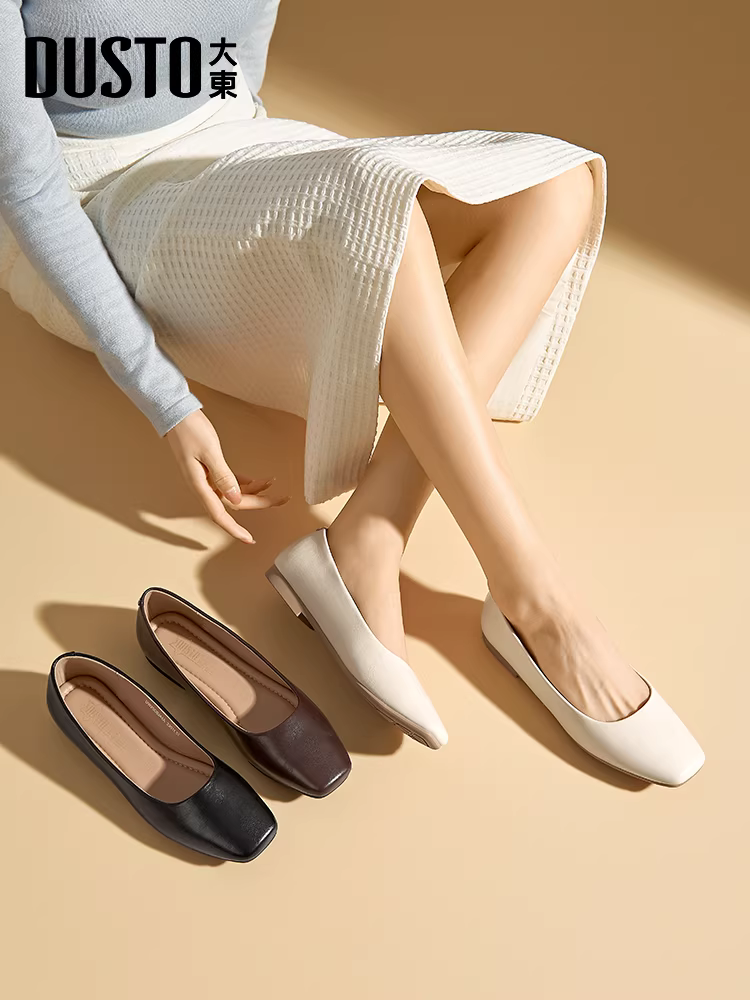 Giày bệt nữ 2025 mẫu mới thu đông màu đen đế mềm êm chân đi làm đi làm giày nữ kiểu lười