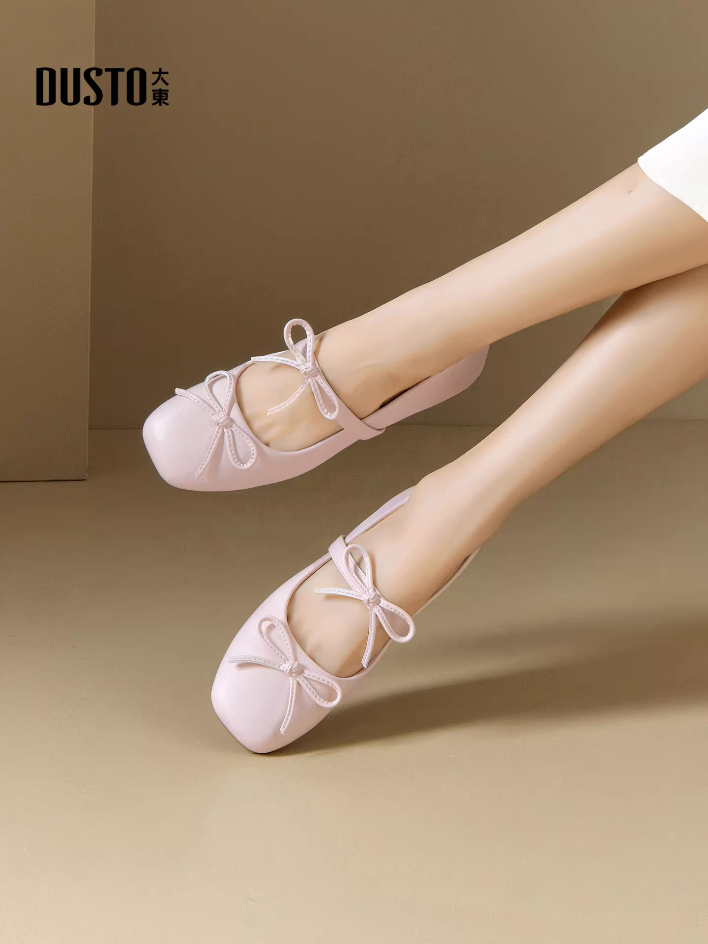 Giày bệt kiểu Pháp Dadong dành cho nữ, mẫu mới mùa thu 2025, rất xinh, thích hợp phối cùng váy, giày Mary Jane, giày ba lê.