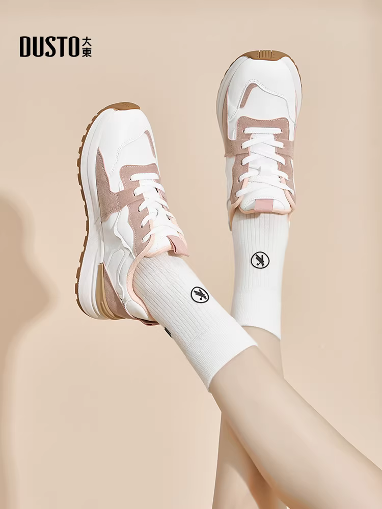 Giày thể thao nhẹ Dadong dành cho nữ 2025, giày thu đông mới, giày nữ đa năng, giày thể thao đế dày phong cách Forrest Gump dành cho nữ