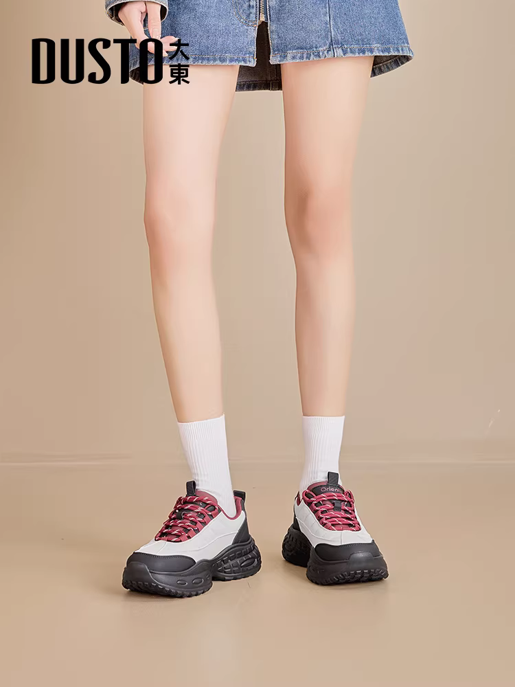 Giày thể thao đế dày nữ, mẫu mới thu đông 2025, giúp chân trông nhỏ nhắn hơn, giày thể thao đa năng, phong cách thường ngày.