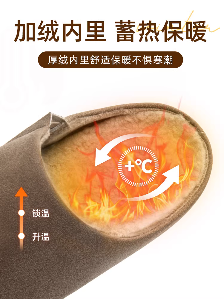 Đôi dép lê nữ đế kín, kiểu xỏ ngón, lót lông cừu, dành cho mùa thu đông 2025, dép bông ấm áp để đi ngoài trời vào mùa đông.