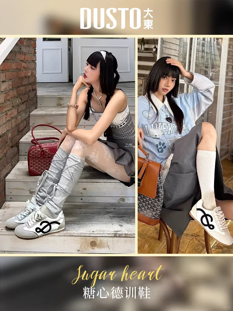 Giày nữ Dadong Dexun 2025 mẫu mới thu đông, giày thời trang hot, giày bệt nữ, giày dopamine.