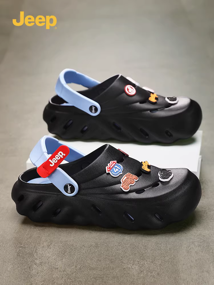 JEEP/Jeep dép đi trong nhà đế dày đế dày dành cho nam mùa hè, dép nam chống trượt ngoài trời thoải mái bằng chất liệu EVA, guốc