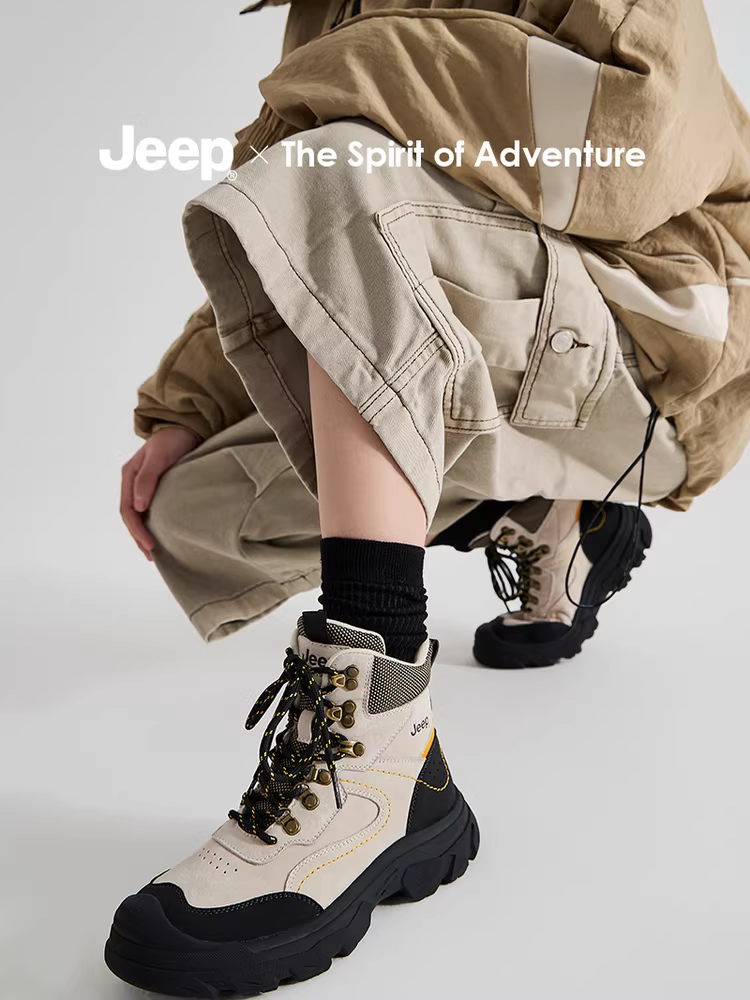 Giày bốt Martin Jeep nữ 2025 mới thu đông kiểu retro đế dày đi bộ đường dài kiểu Anh