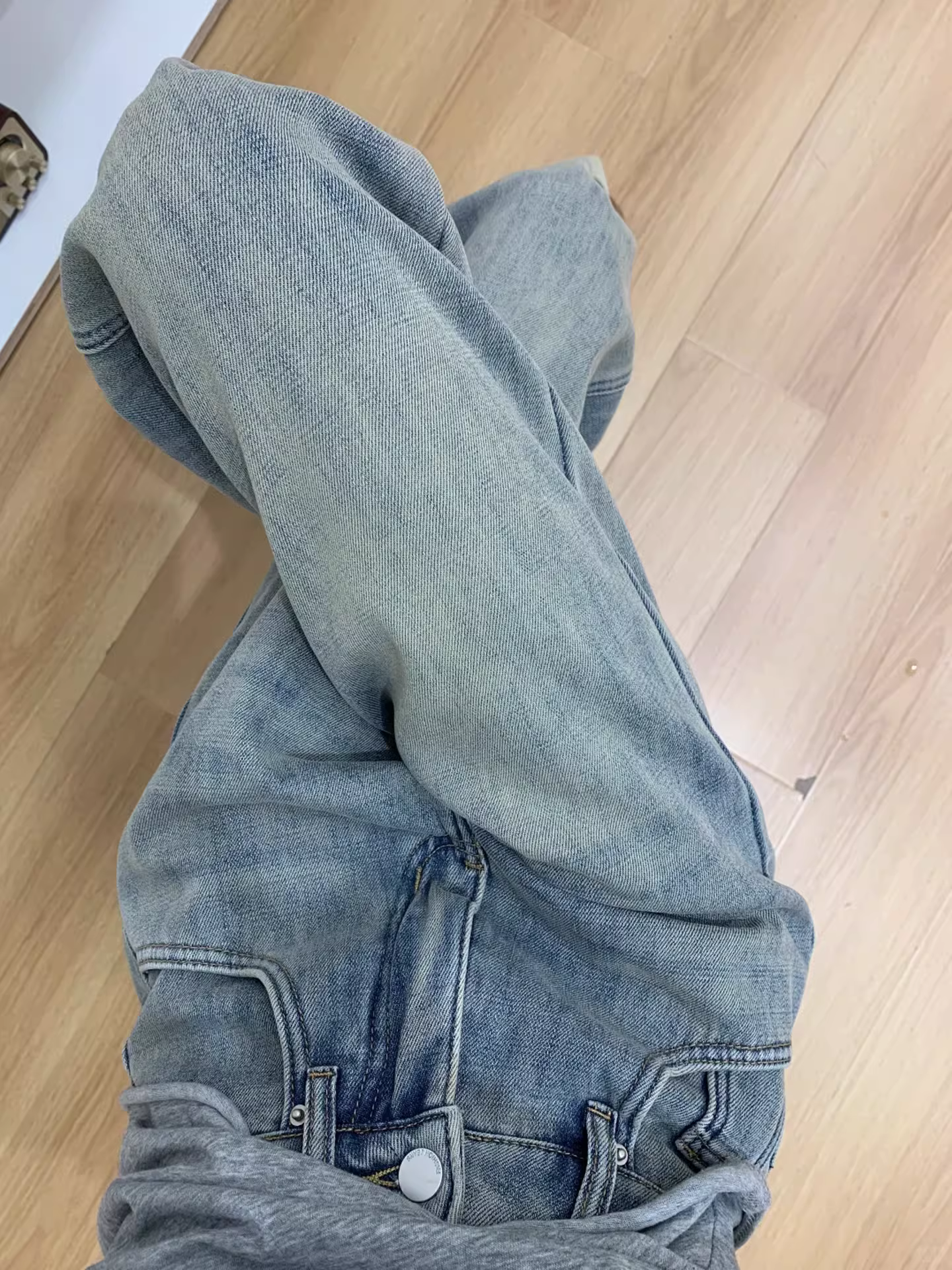 Quần jeans ống rộng dày dặn lót lông cừu cổ điển dành cho nữ, quần ống rộng cạp cao dáng rộng, tôn dáng, dành cho người có thân hình quả lê, mùa đông, size lớn