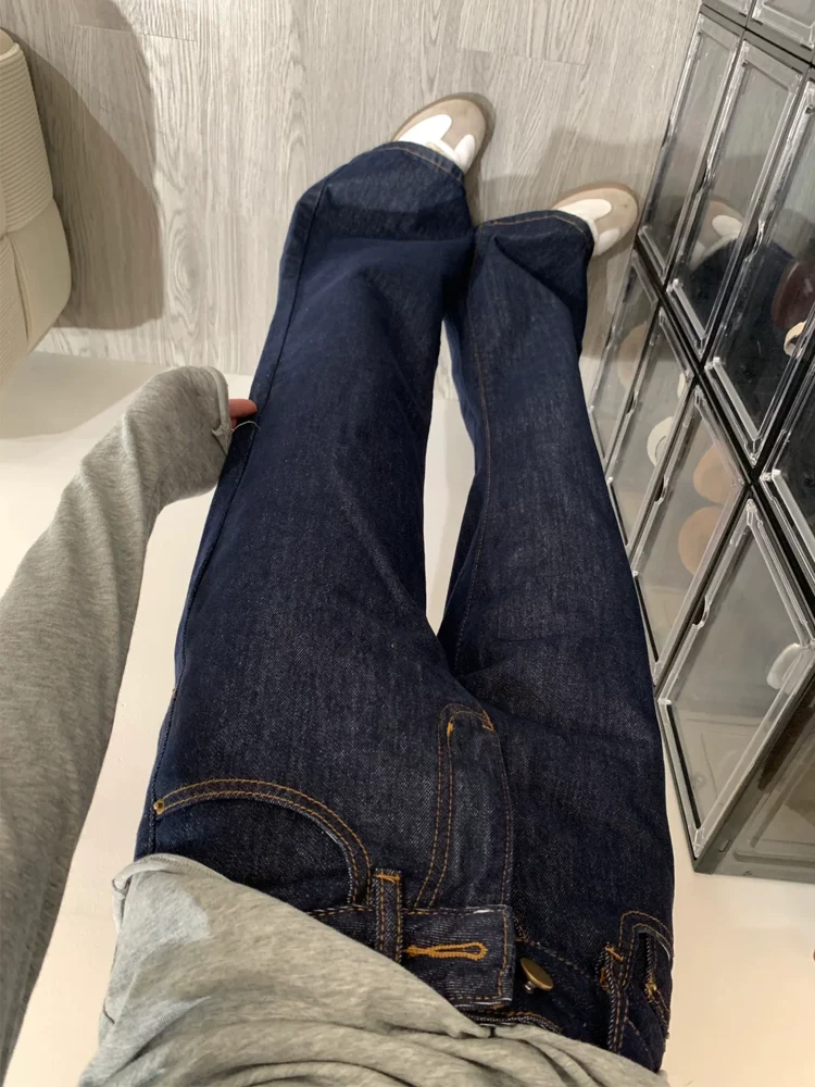 Quần jean loe nữ, kiểu mới mùa xuân, size lớn, lưng cao, dáng rộng, tôn dáng, dành cho người có dáng quả lê, quần ống chuông