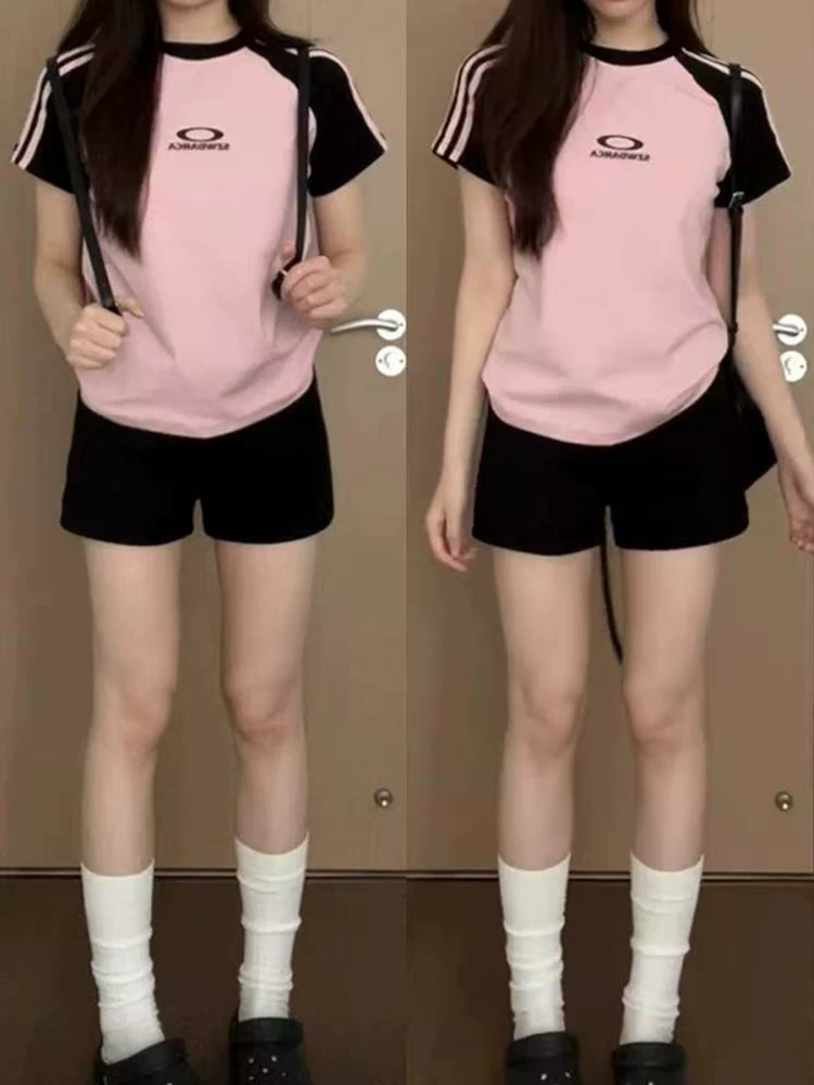 Quần short thể thao đen nữ mùa hè 2025, size lớn, cạp cao, co giãn, che hông, tôn dáng, mặc thường ngày