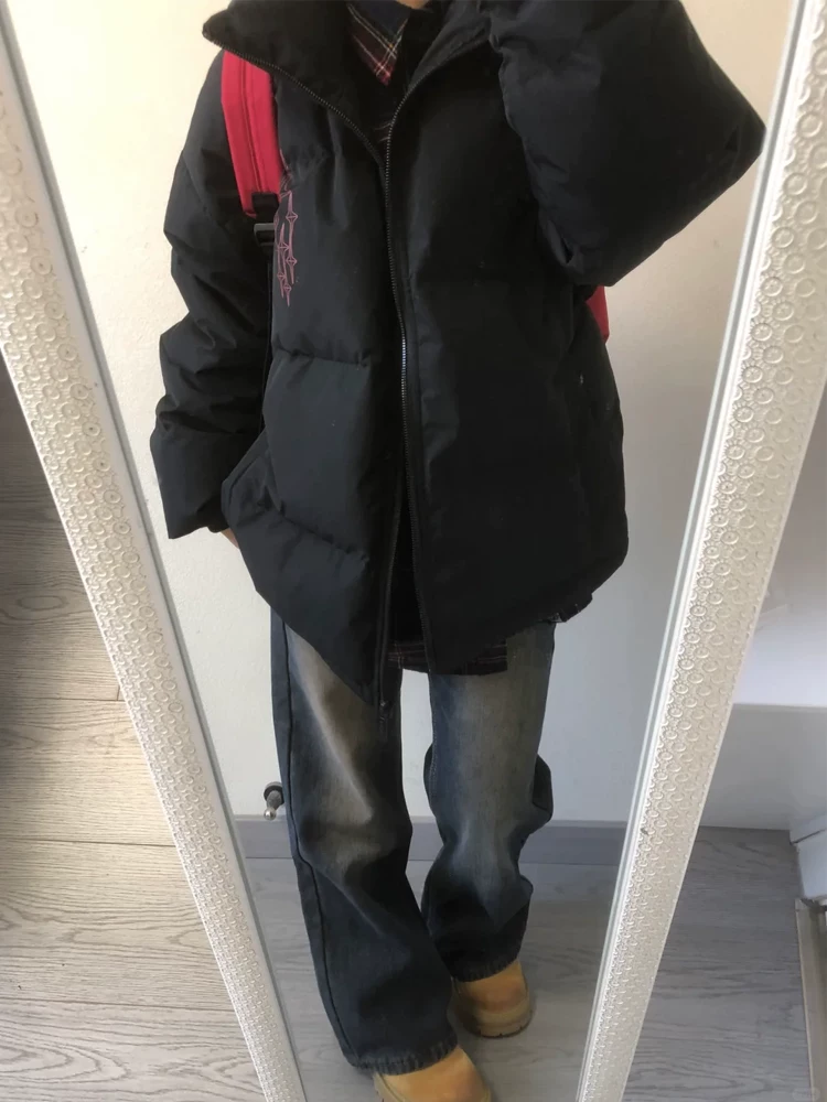 Quần jean ống loe dày lót lông cừu không co giãn dành cho nữ, phong cách thu đông, cỡ lớn, lưng cao, dáng rộng, giảm béo, quần ống rộng.