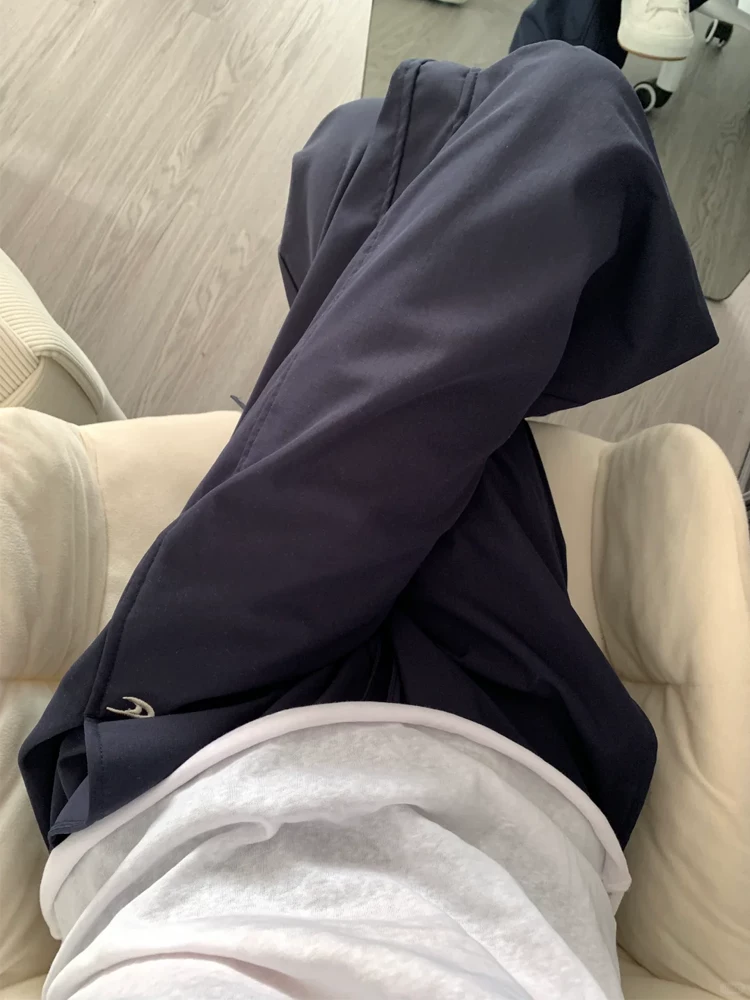 Quần cargo nữ kiểu dáng mới thu đông, size lớn, lót lông cừu, dày dặn, cạp cao, rộng rãi, tôn dáng, quần thể thao ống rộng.