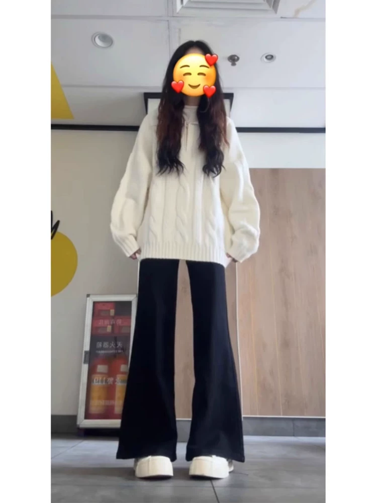 Quần jeans dáng rộng nữ, bộ sưu tập thu mới, size lớn, cạp cao, dáng rộng, quần ống rộng dáng chữ A nhỏ nhắn.