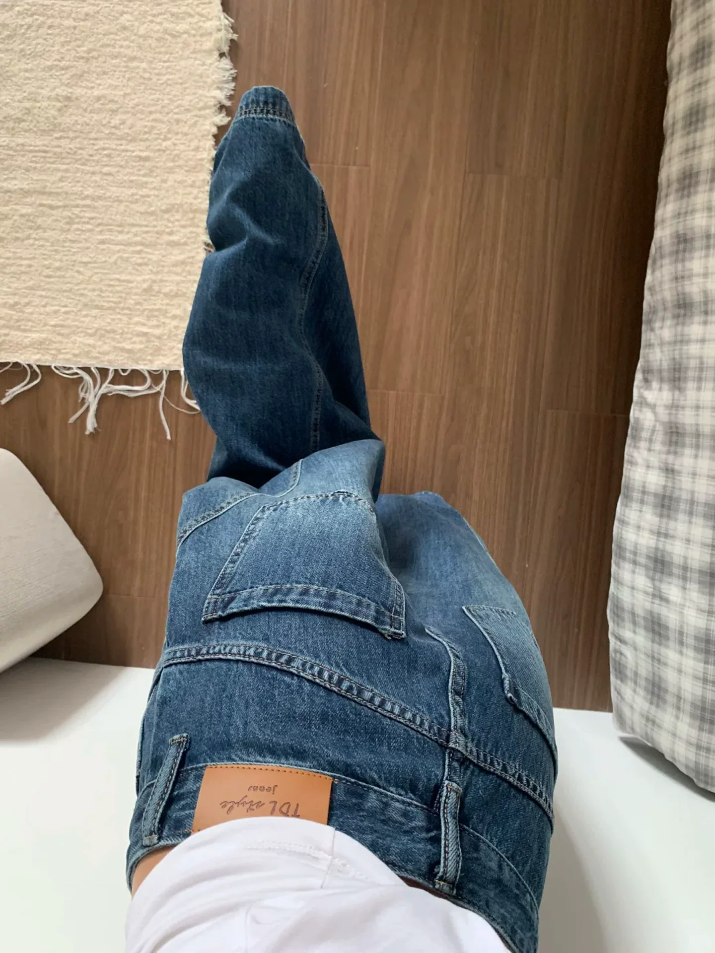 Quần jean ống rộng kiểu Mỹ cổ điển dành cho nữ, phong cách mùa hè mới, cỡ lớn, lưng cao, dáng rộng, thon gọn, dáng quả lê, quần hình lưỡi kiếm.