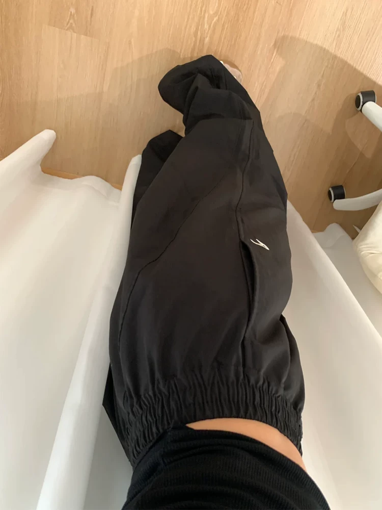 Quần cargo nữ kiểu Mỹ, xuân 2025, size lớn, cạp cao, dáng rộng, tôn dáng, dành cho người có thân hình quả lê, quần ống rộng