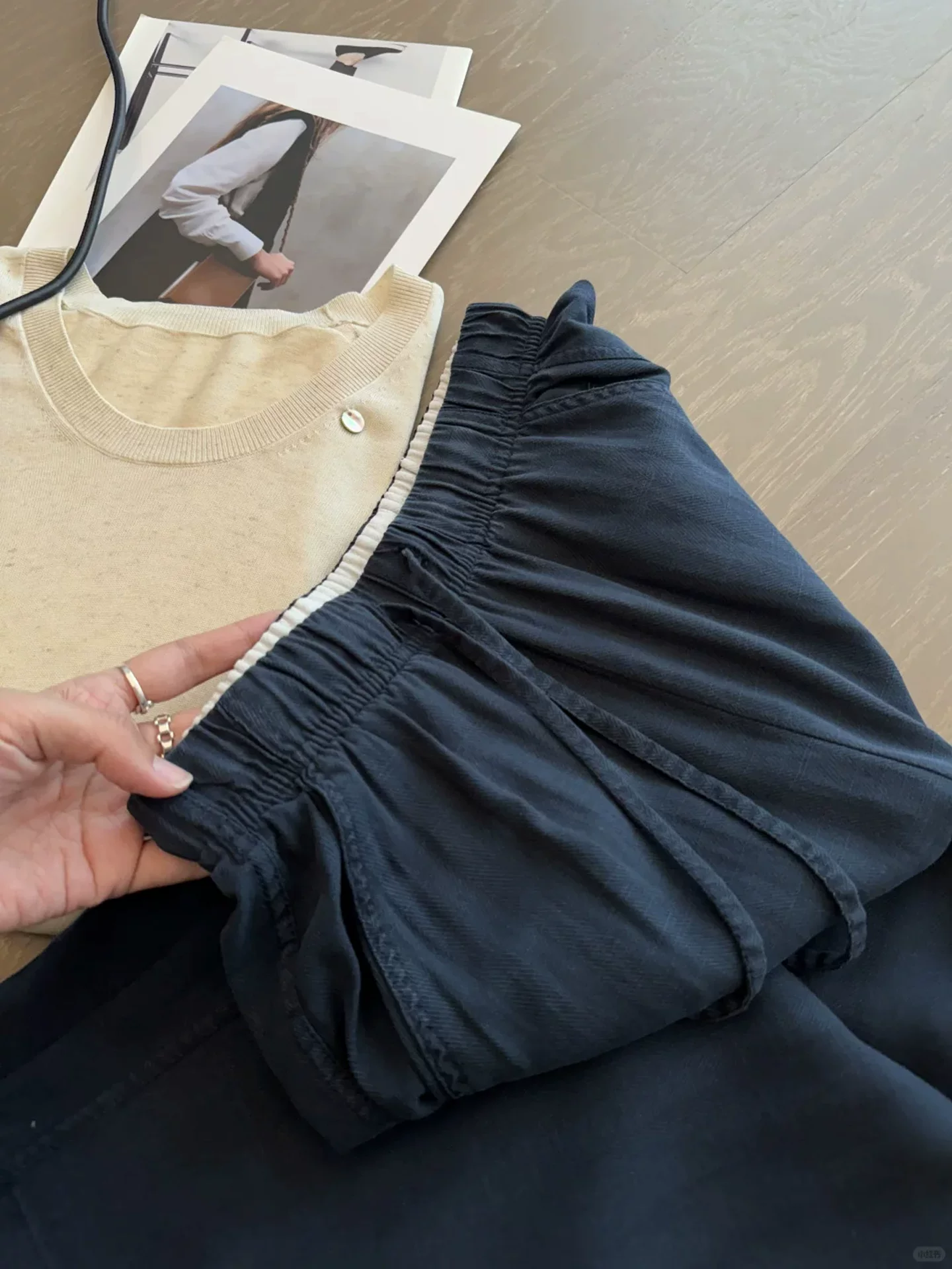 Quần vải lanh lụa băng dành cho nữ, kiểu dáng mỏng mùa hè, cỡ lớn, lưng cao, mềm mại, tôn dáng, quần ống rộng mát mẻ Tencel.