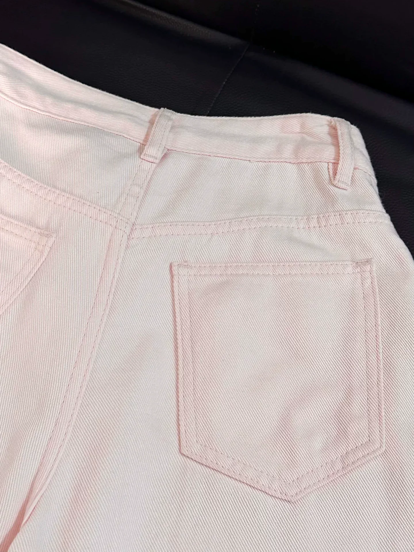 Quần ống rộng màu hồng dành cho nữ, kiểu mới thu đông 2025, size lớn, cạp cao, dáng rộng, tôn dáng, quần jean ống rộng thường ngày