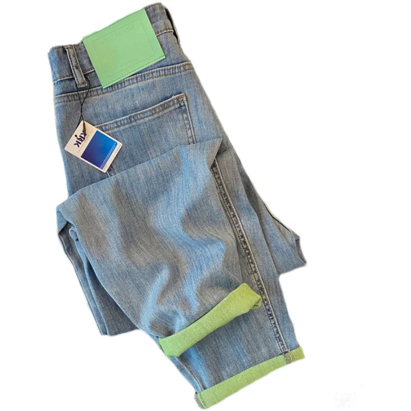 Quần jean harem dáng quả lê dành cho nữ, kiểu dáng mỏng mùa hè, cỡ lớn, siêu mềm và co giãn, tôn dáng và tôn dáng, quần bố ngắn.