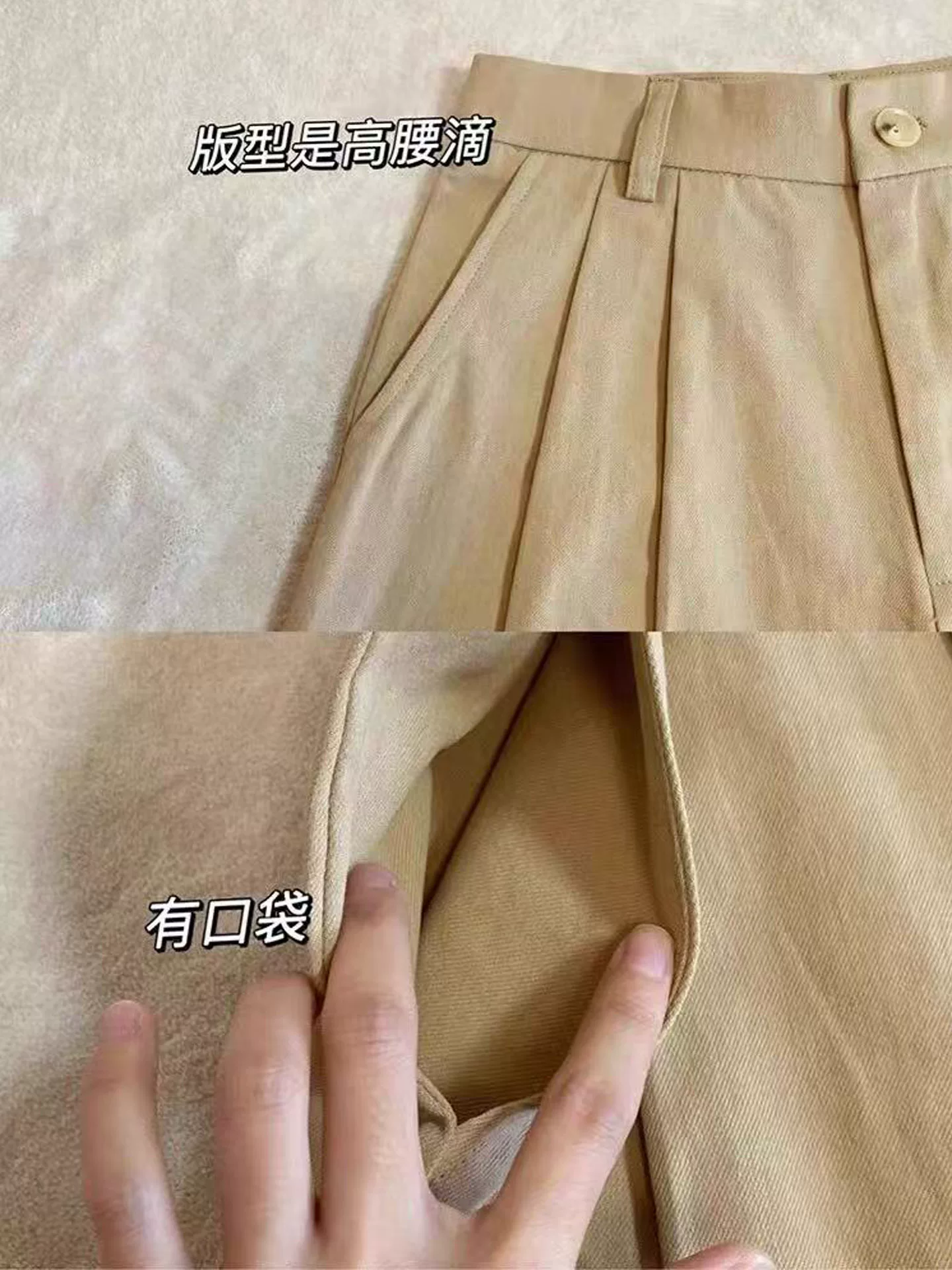 Quần short kaki thường ngày dành cho nữ, cỡ lớn mùa hè, lưng cao, dáng rộng, tôn dáng, nhỏ nhắn, quần ống rộng thẳng.