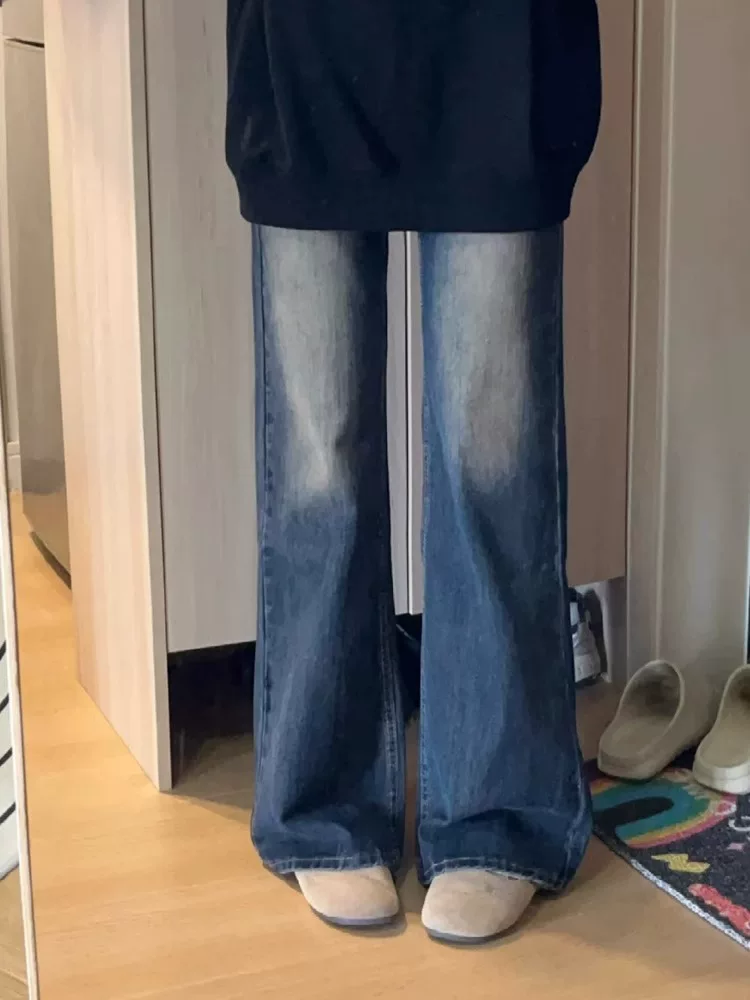 Quần jean loe nữ, kiểu dáng mỏng mùa hè, size lớn, cạp cao, dáng rộng, che hông, tôn dáng, quần ống rộng, quần chuông