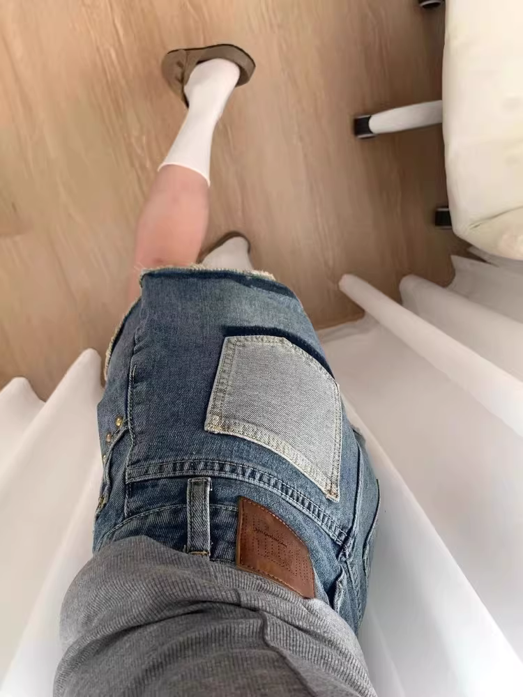 Quần short denim cổ điển dành cho nữ, cỡ lớn mùa hè, kiểu dáng thời trang, cạp cao, che hông, quần ống rộng dáng chữ A, rách, tôn dáng