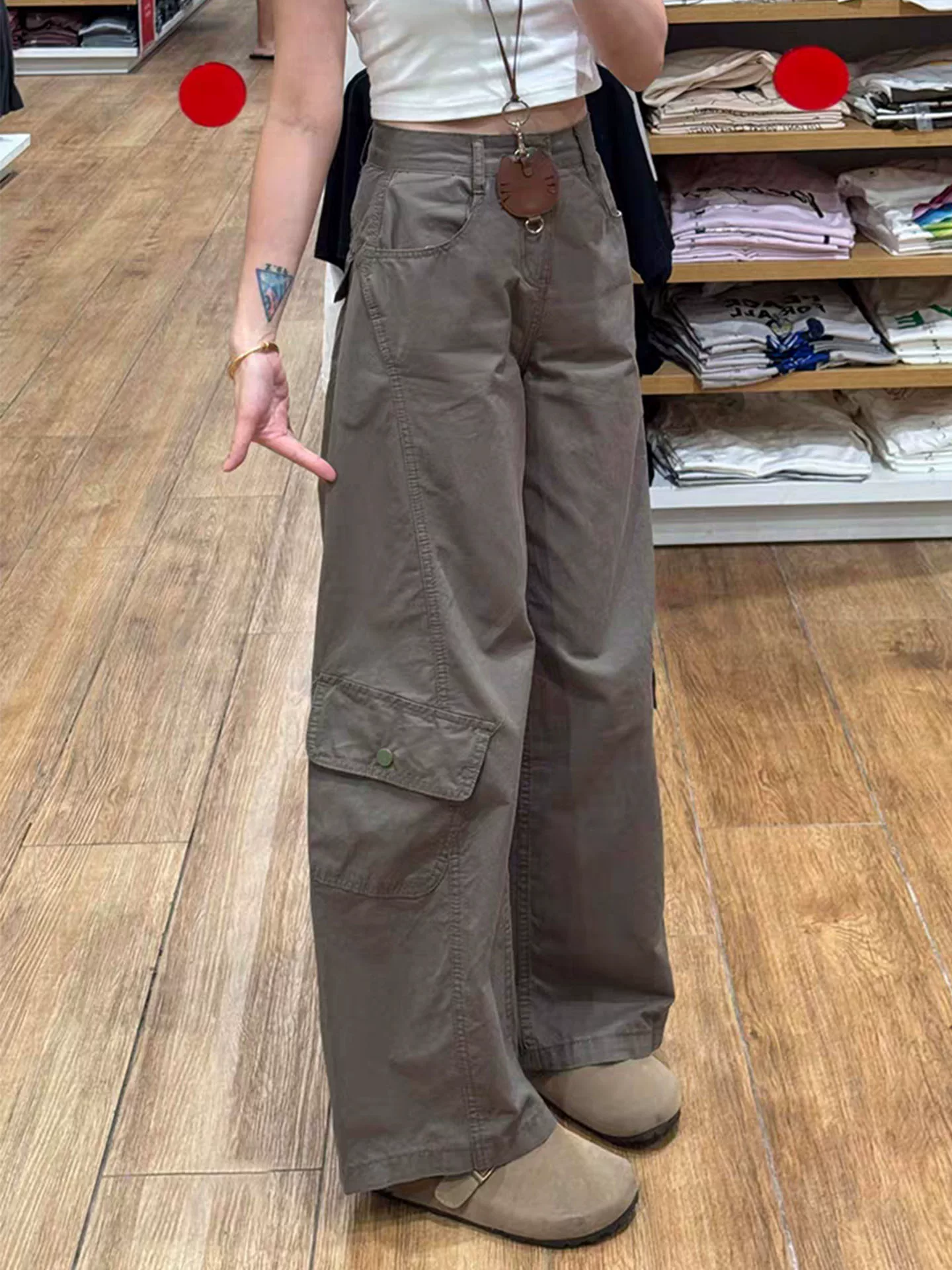 Quần jean công sở cổ điển kiểu Mỹ dành cho nữ, mùa thu, cỡ lớn, lưng cao, giảm béo, dáng quả lê, quần ống rộng hình lưỡi kiếm