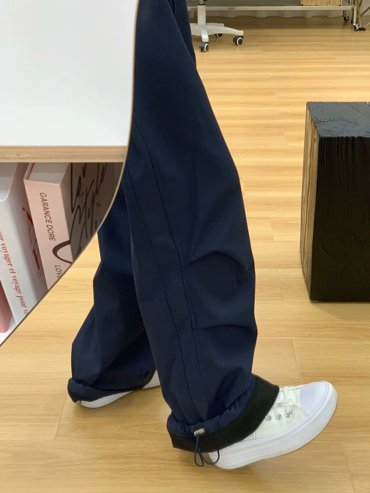 Quần jogger ống rộng kiểu Mỹ dành cho nữ, cỡ lớn mùa đông, lót lông cừu, dày dặn, cạp cao, dáng rộng, tôn dáng, quần thể thao thường ngày.