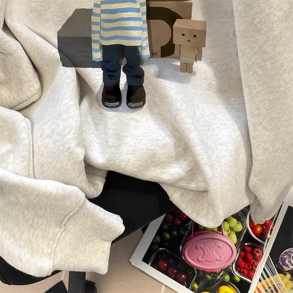 Áo len mặc bên trong kiểu Nhật Bản dành cho nữ, áo khoác dài tay dáng rộng giản dị mùa xuân và mùa thu