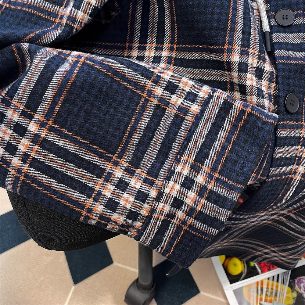 Áo sơ mi có mũ trùm đầu kiểu cổ điển kiểu Mỹ dành cho nữ, phong cách cao cấp, áo khoác thường ngày lười biếng, áo dài tay