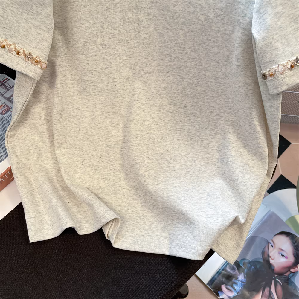 Áo sơ mi nữ kiểu Pháp thêu nặng, kiểu dáng cổ điển, thời trang mùa hè, độc đáo và đẹp mắt, áo thun ngắn tay.